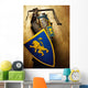 Medieval Knight Golden Wall Decal