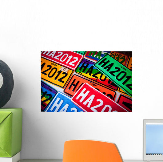 Automobile Plates Wall Decal