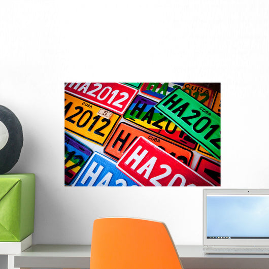 Automobile Plates Wall Decal