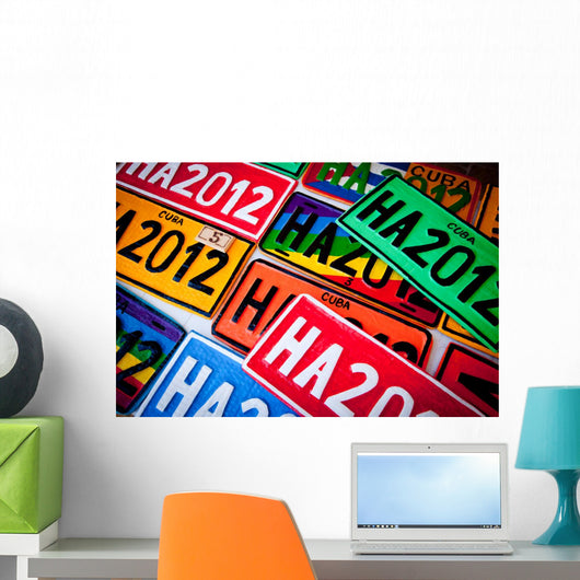 Automobile Plates Wall Decal