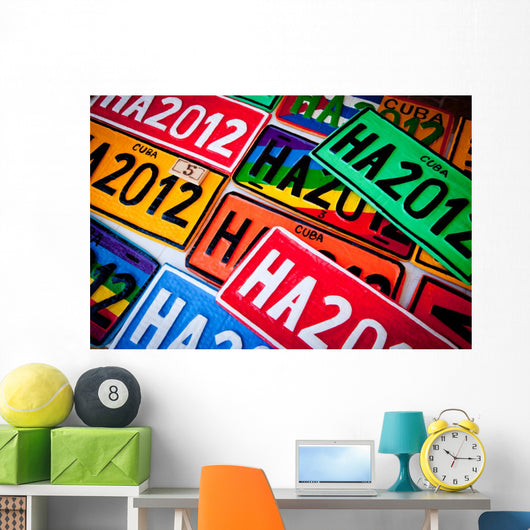 Automobile Plates Wall Decal