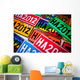 Automobile Plates Wall Decal