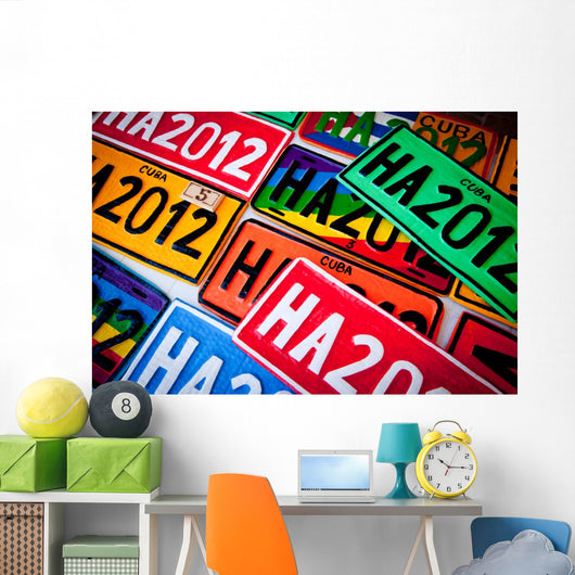 Automobile Plates Wall Decal