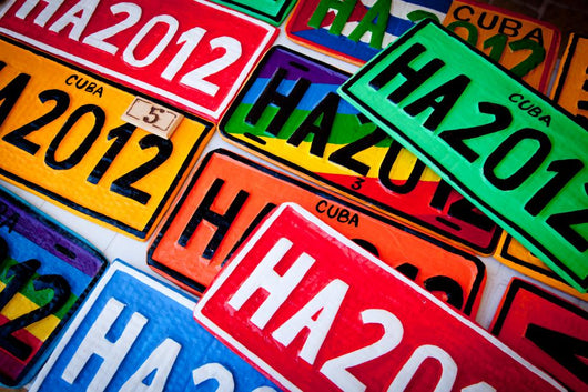 Automobile Plates Wall Decal