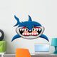 Funny Shark Cartoon Wall Decal
