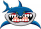 Funny Shark Cartoon Wall Decal