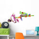 Tree Frog Orchid Wall Decal