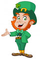 Leprechaun Presenting Wall Decal