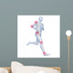 Running Man with Highlighted Joints - White Wall Decal