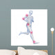 Running Man with Highlighted Joints - White Wall Decal