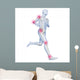 Running Man with Highlighted Joints - White Wall Decal