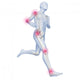 Running Man with Highlighted Joints - White Wall Decal