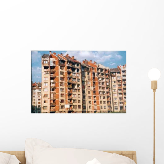 Sarajevo Ruined Buildings Wall Decal
