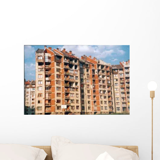 Sarajevo Ruined Buildings Wall Decal