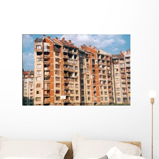Sarajevo Ruined Buildings Wall Decal
