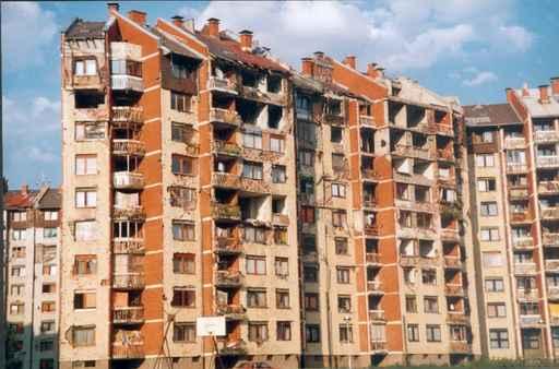 Sarajevo Ruined Buildings Wall Decal