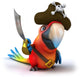 Pirate Parrot Wall Decal