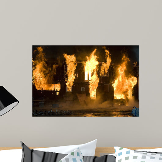 Building Fire Wall Decal