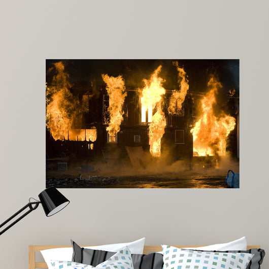 Building Fire Wall Decal