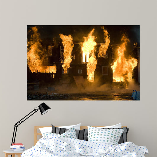 Building Fire Wall Decal