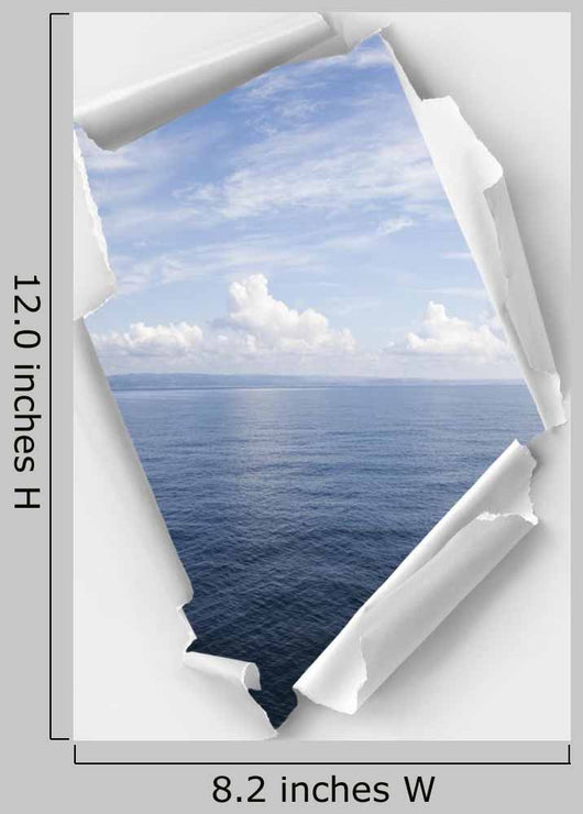 Hole Paper With Seascape Wall Decal