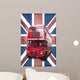 London Red Bus Bottom Union Jack Wall Mural