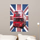 London Red Bus Bottom Union Jack Wall Mural
