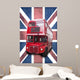 London Red Bus Bottom Union Jack Wall Mural