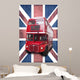 London Red Bus Bottom Union Jack Wall Mural