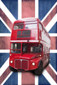 London Red Bus Bottom Union Jack Wall Mural