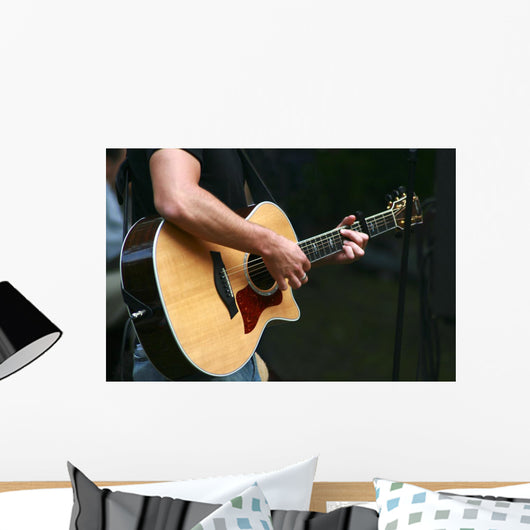 Musician With Guitar Wall Decal