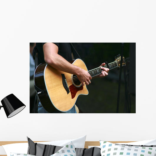 Musician With Guitar Wall Decal