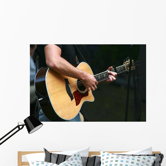 Musician With Guitar Wall Decal