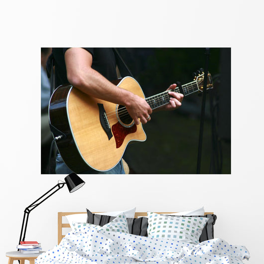 Musician With Guitar Wall Decal