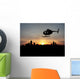 Helicopter 3D Over Night Wall Decal