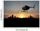 Helicopter 3D Over Night Wall Decal
