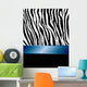 Zebra Stripes Blue Filigree Wall Decal