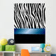 Zebra Stripes Blue Filigree Wall Decal