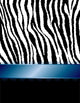 Zebra Stripes Blue Filigree Wall Decal