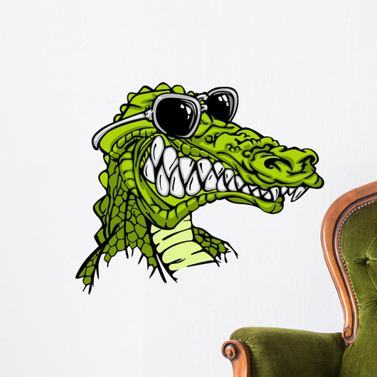Gator Or Alligator Wearing Wall Decal
