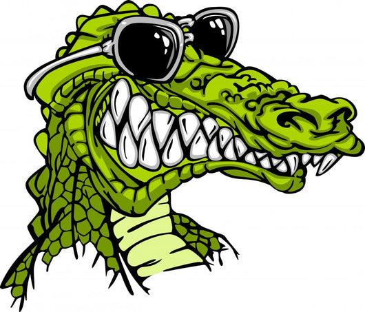 Gator Or Alligator Wearing Wall Decal