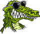 Gator Or Alligator Wearing Wall Decal