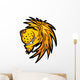 Smiling Cartoon Lion Mascot Wall Decal
