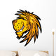 Smiling Cartoon Lion Mascot Wall Decal
