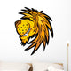 Smiling Cartoon Lion Mascot Wall Decal