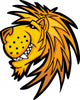 Smiling Cartoon Lion Mascot Wall Decal