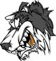 Snarling Cartoon Husky Dog Wall Decal