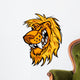 Snarling Cartoon Lion Mascot Wall Decal