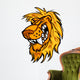 Snarling Cartoon Lion Mascot Wall Decal