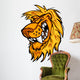 Snarling Cartoon Lion Mascot Wall Decal